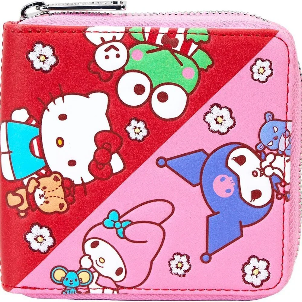 Women's Faux Leather Wallet Multicolor Ziparound Cute Character Accessory